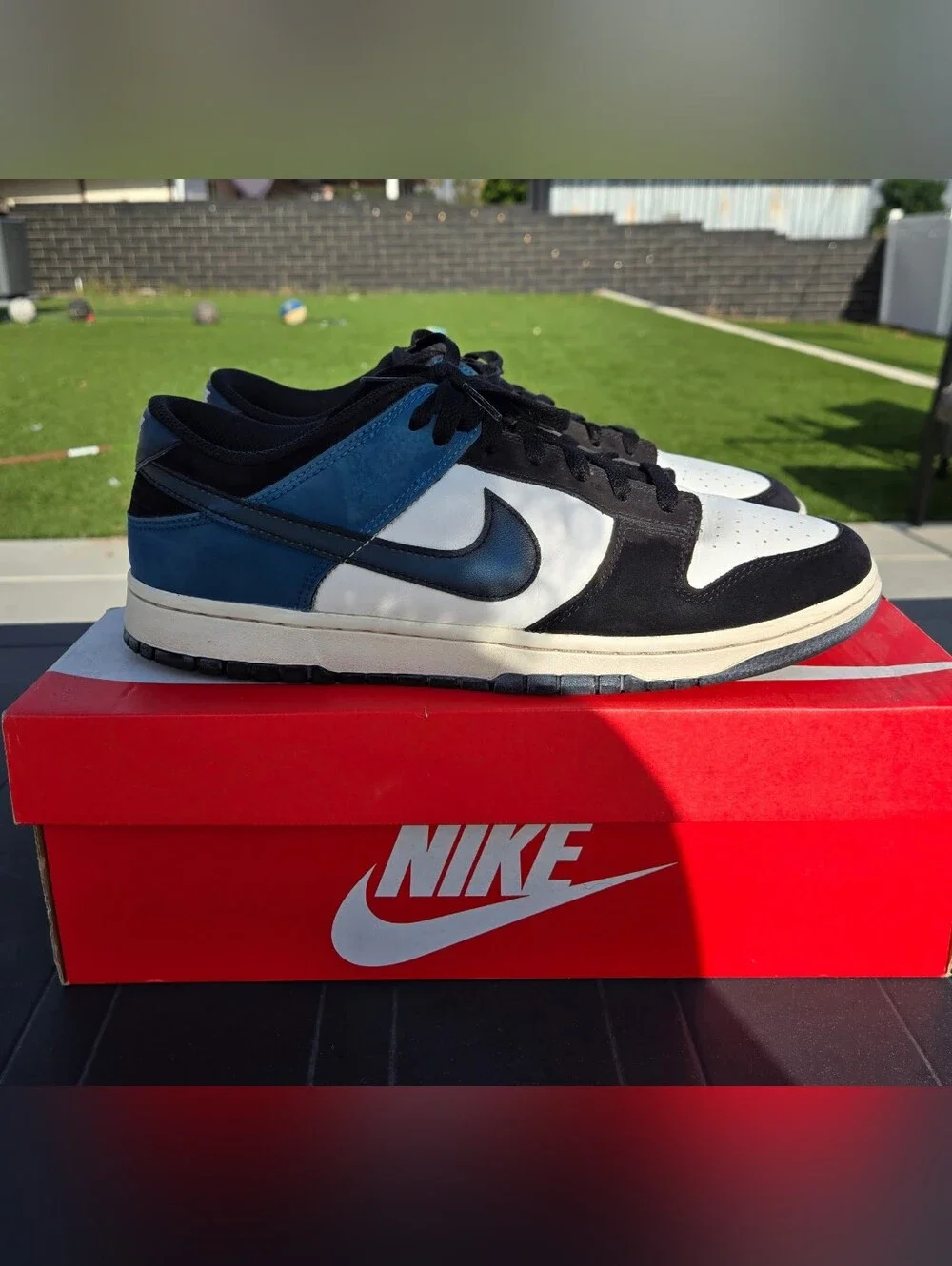 Nike Men’s Low Top Sneakers - Black, White & Blue